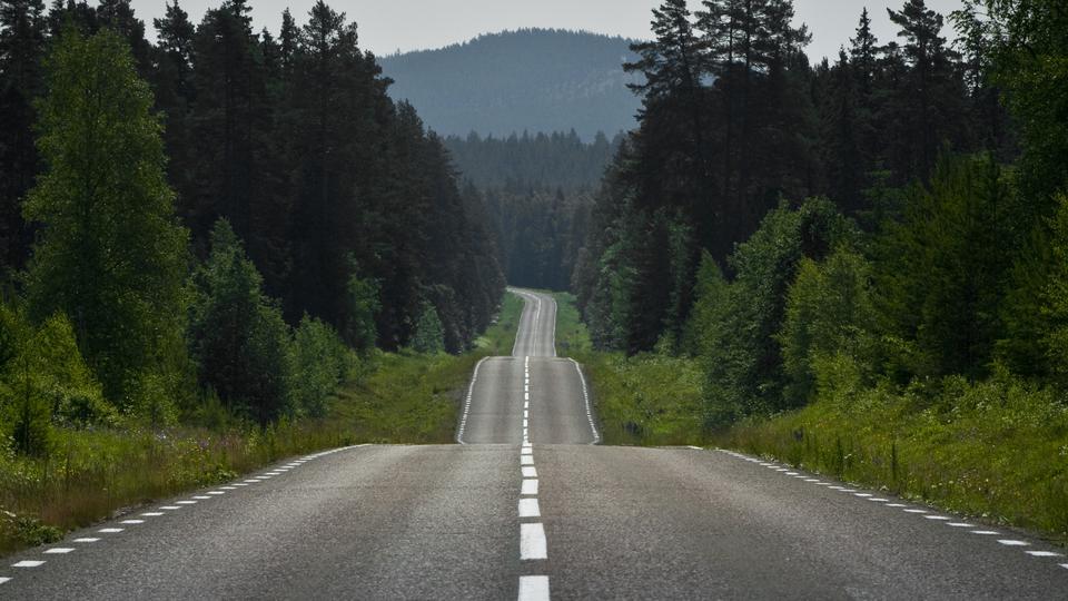 Landsväg i Dalarna.