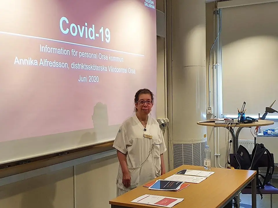 Annika Alfredsson, distriktssköterska och smittskyddsansvarig på Vårdcentral Orsa.
