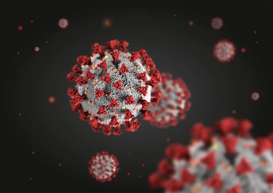 Bild på coronavirus i microskåp
